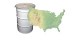 photo of a 55 gallon drum with the map of the United States slightly overlayed