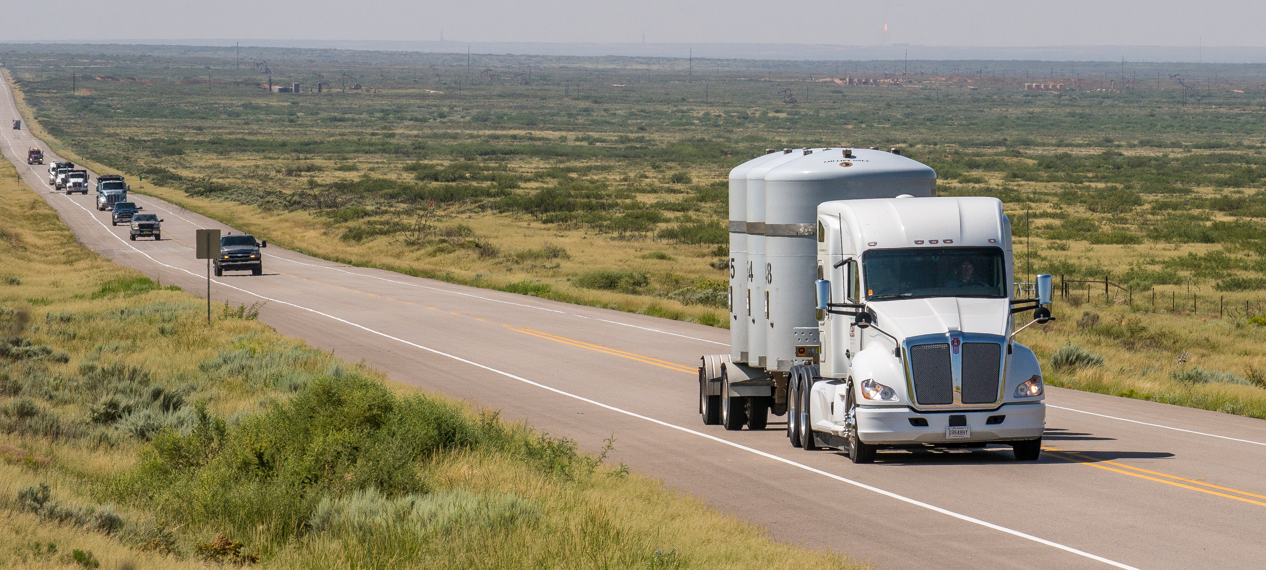 CAST Truck driving on WIPP Road