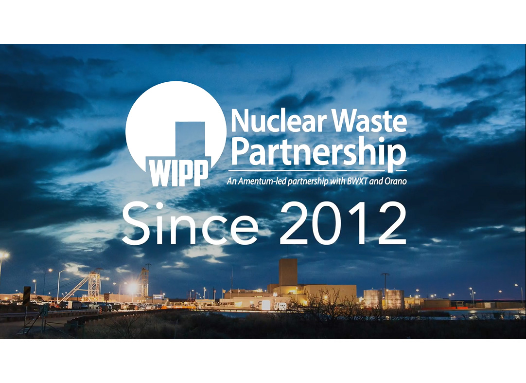 Sky shot of WIPP with NWP logo
