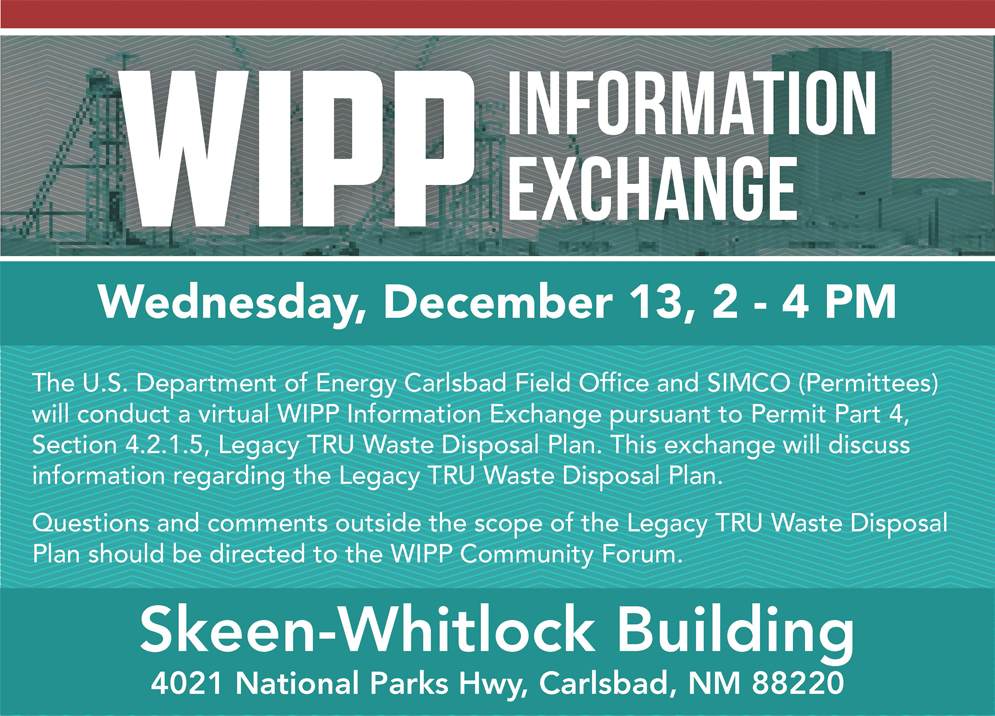 WIPP Information Exchange banner